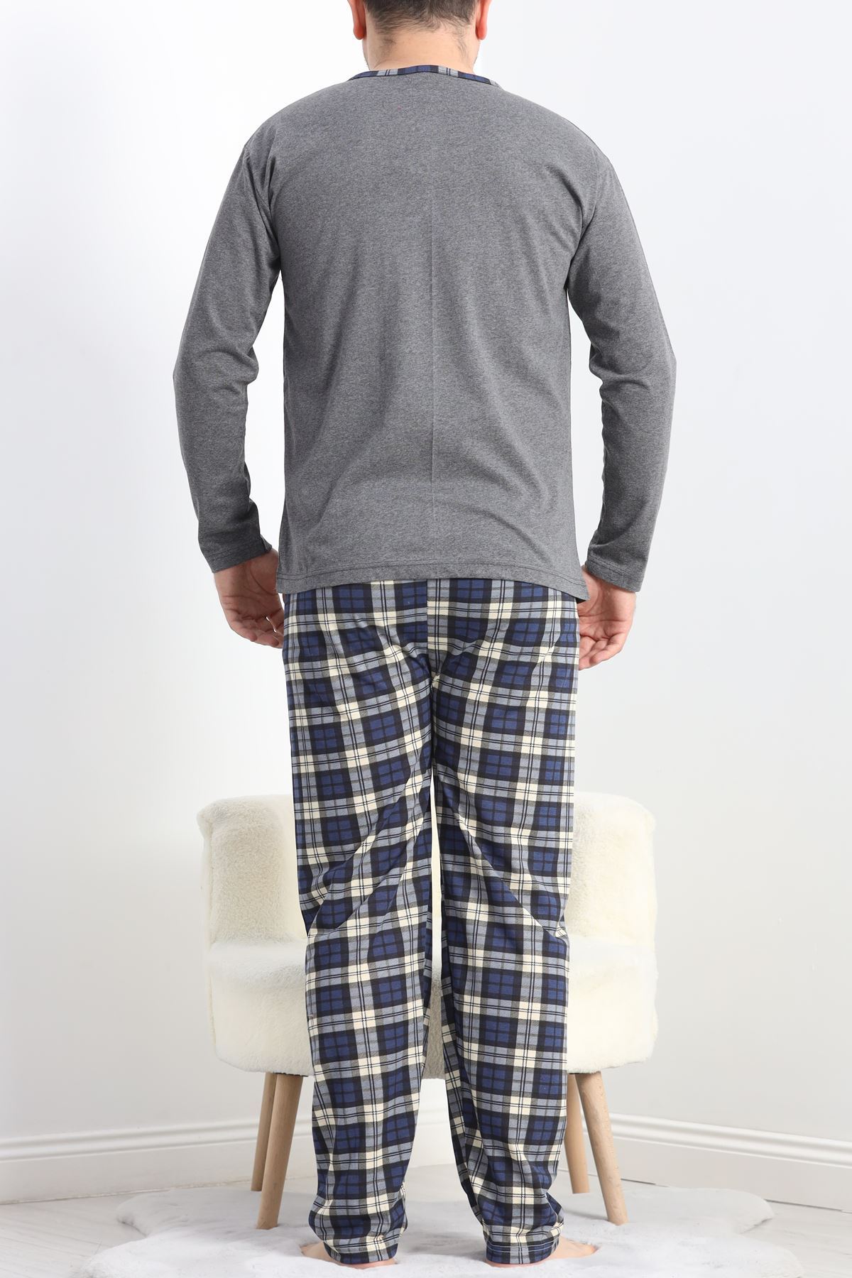 Sportif Erkek Pijama Takımı Antrasit - 40067.1838.