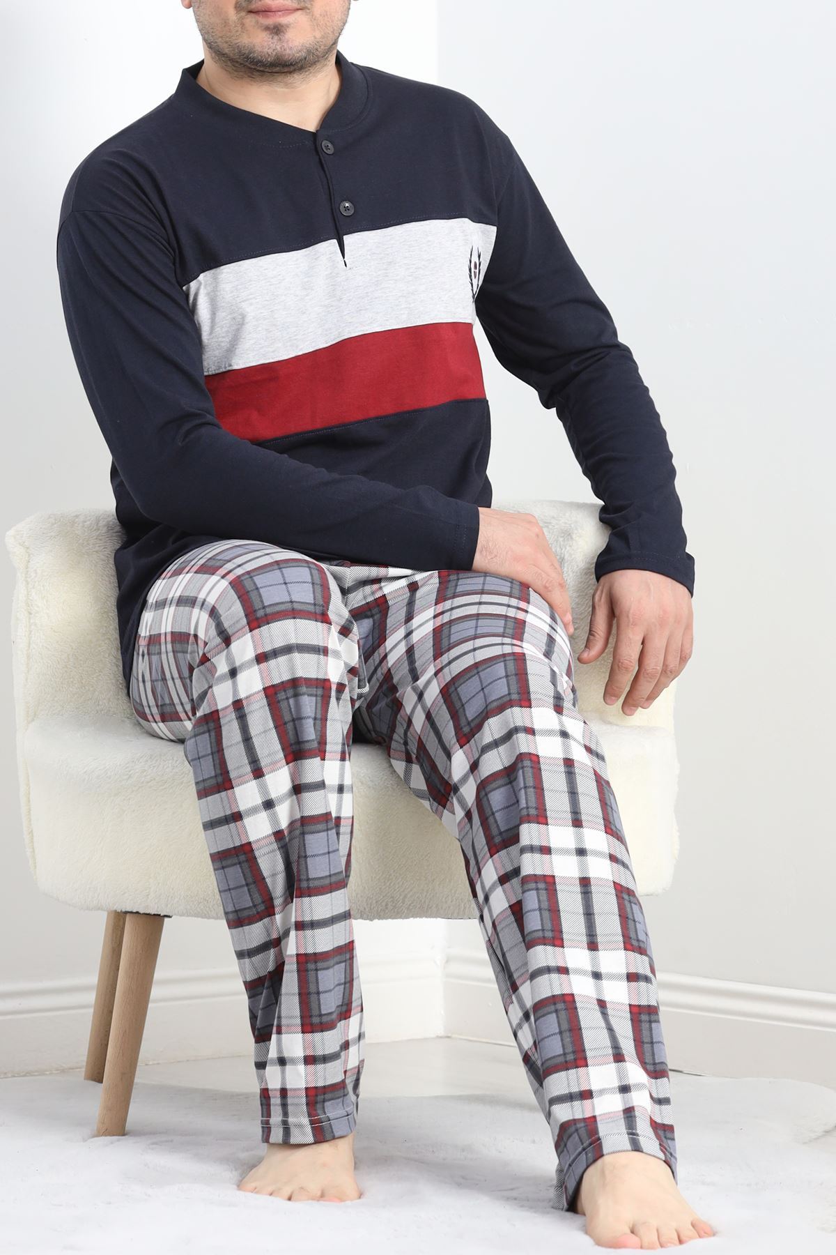 Erkek Pijama Takımı Lacibordo - 20830.1838.
