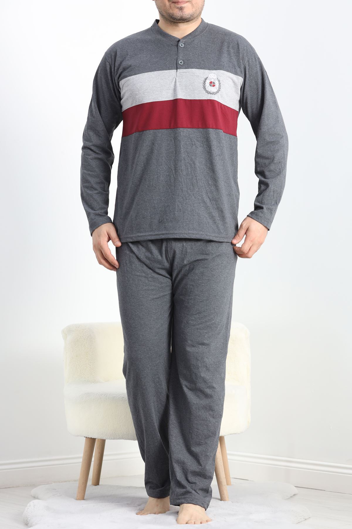 Erkek Pijama Takımı Antibordo - 20830.1838.