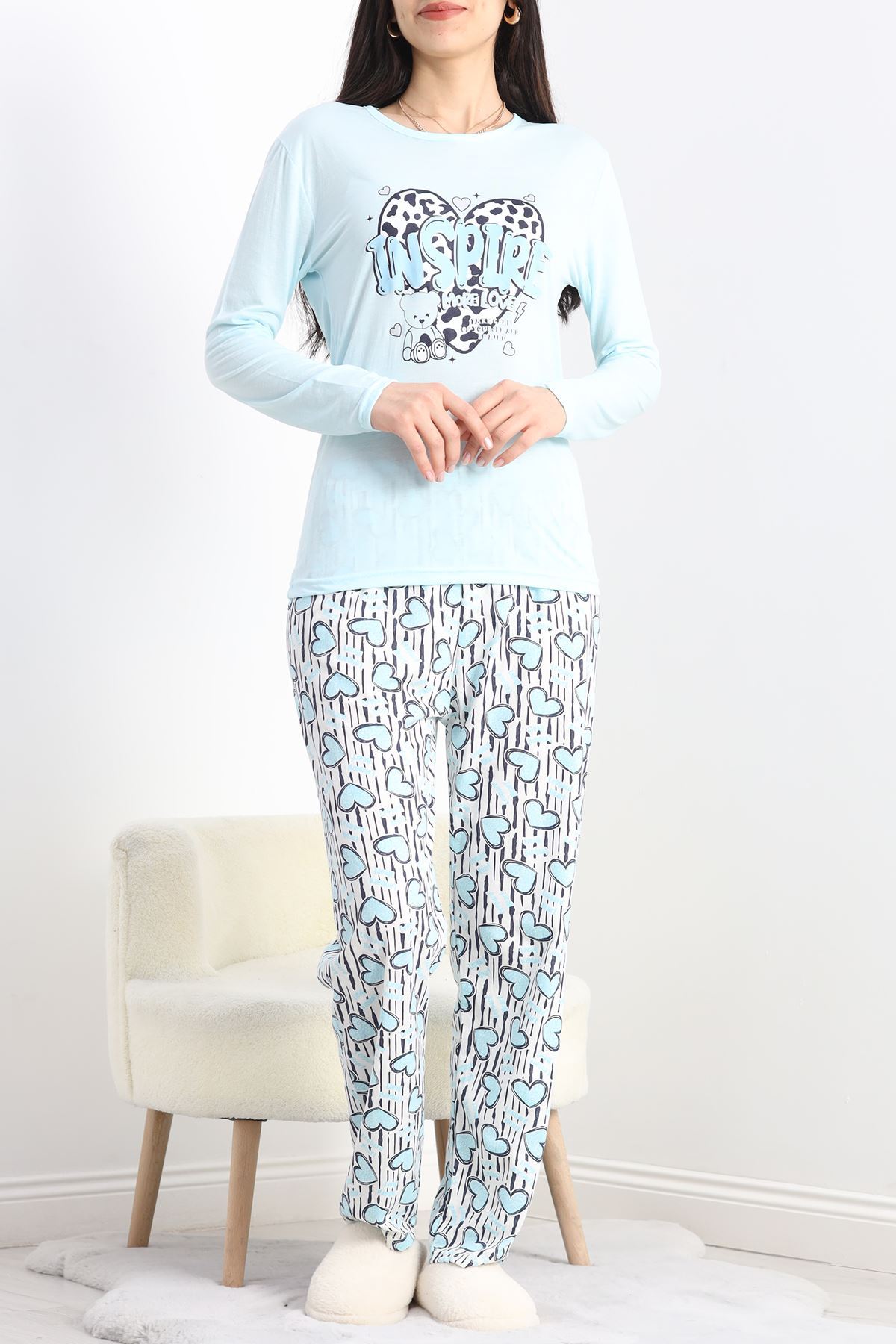 Baskılı Polivskon Pijama Takımı Sumavisi - 40091.1287.