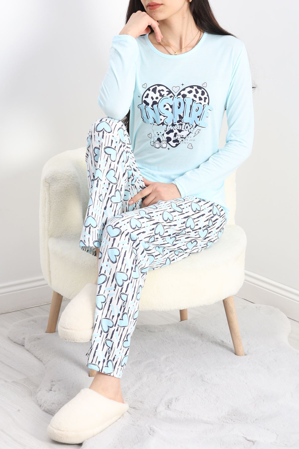Baskılı Polivskon Pijama Takımı Sumavisi - 40091.1287.