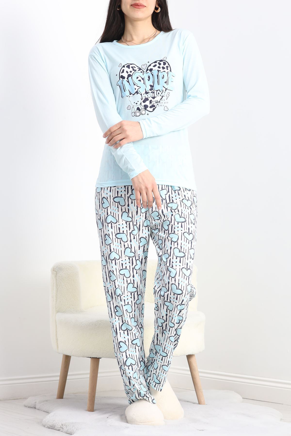 Baskılı Polivskon Pijama Takımı Sumavisi - 40091.1287.