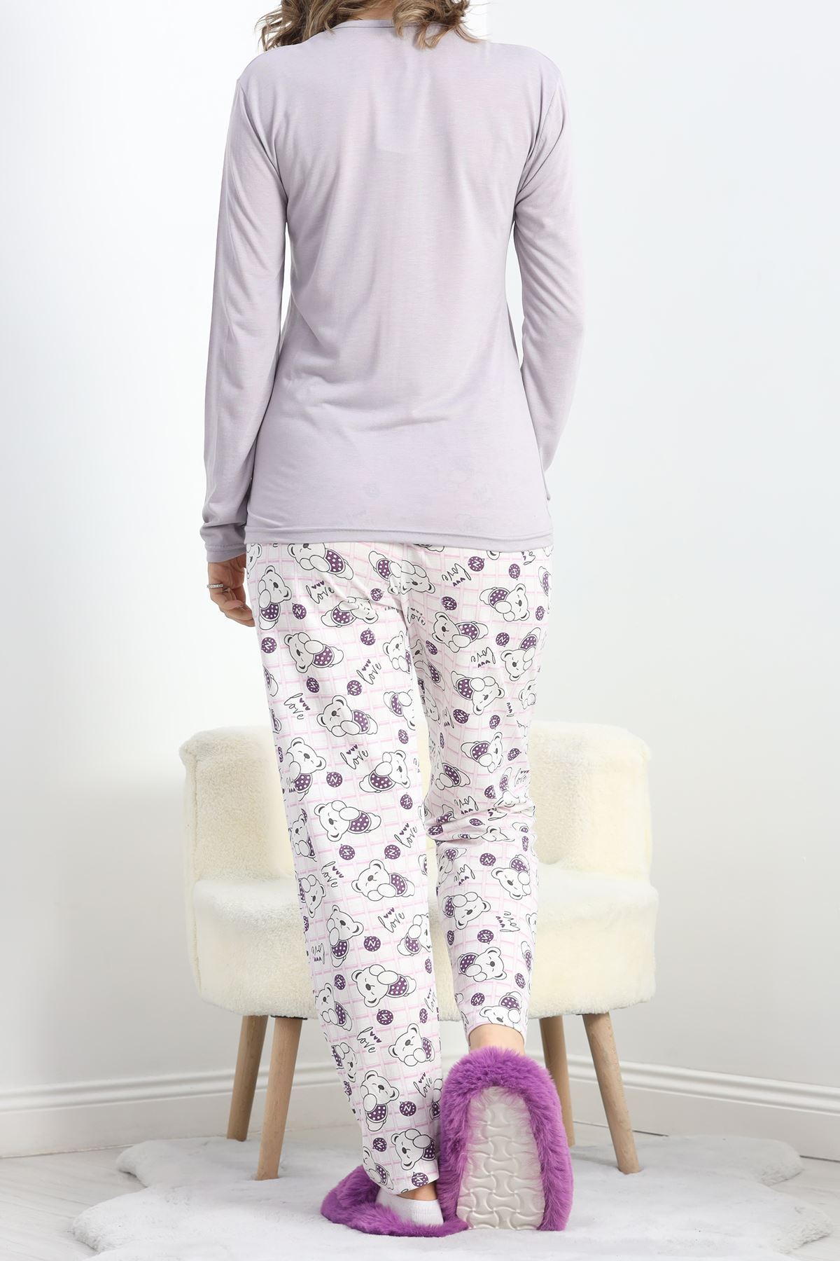 Baskılı Polivskon Pijama Takımı Açıkvizon - 40091.1287.