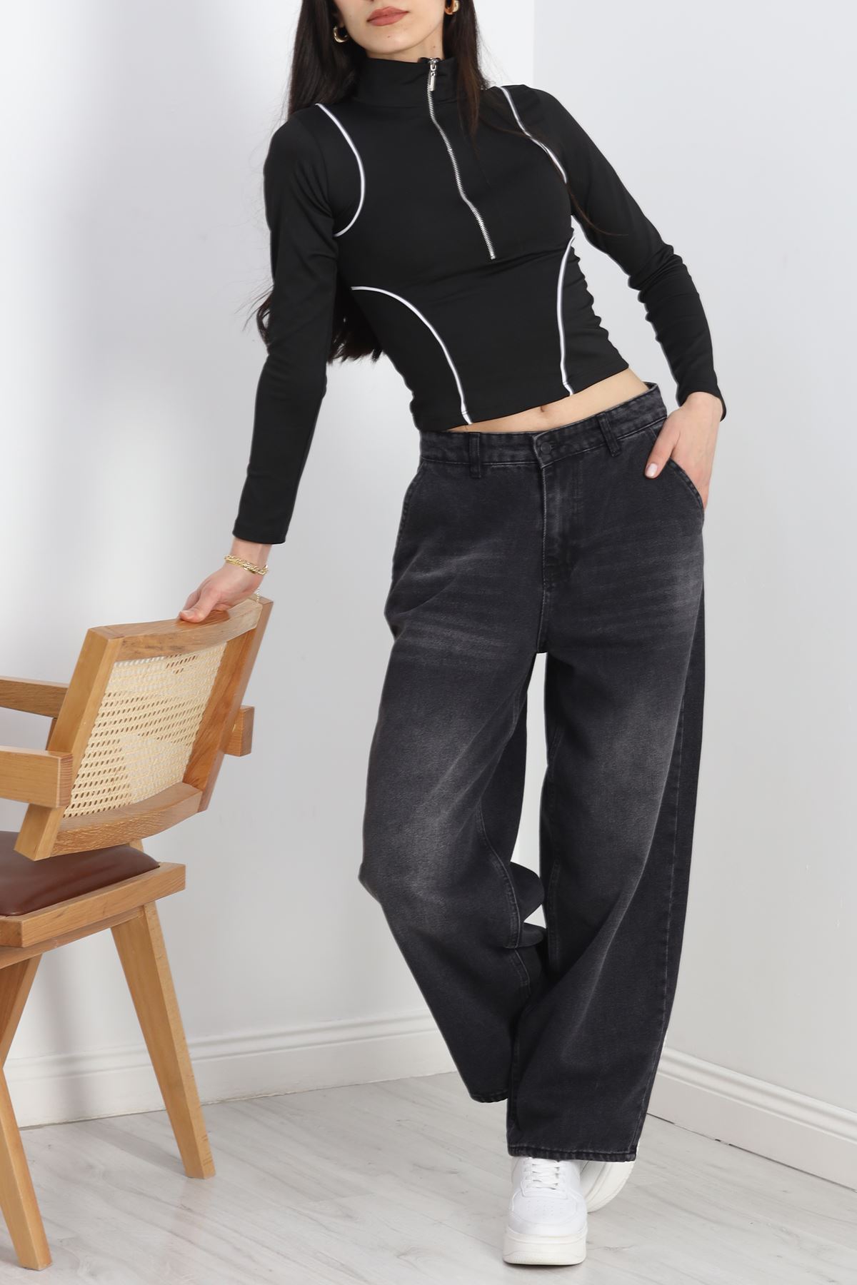 Baggy Kot Pantolon Füme - 40088.1184.