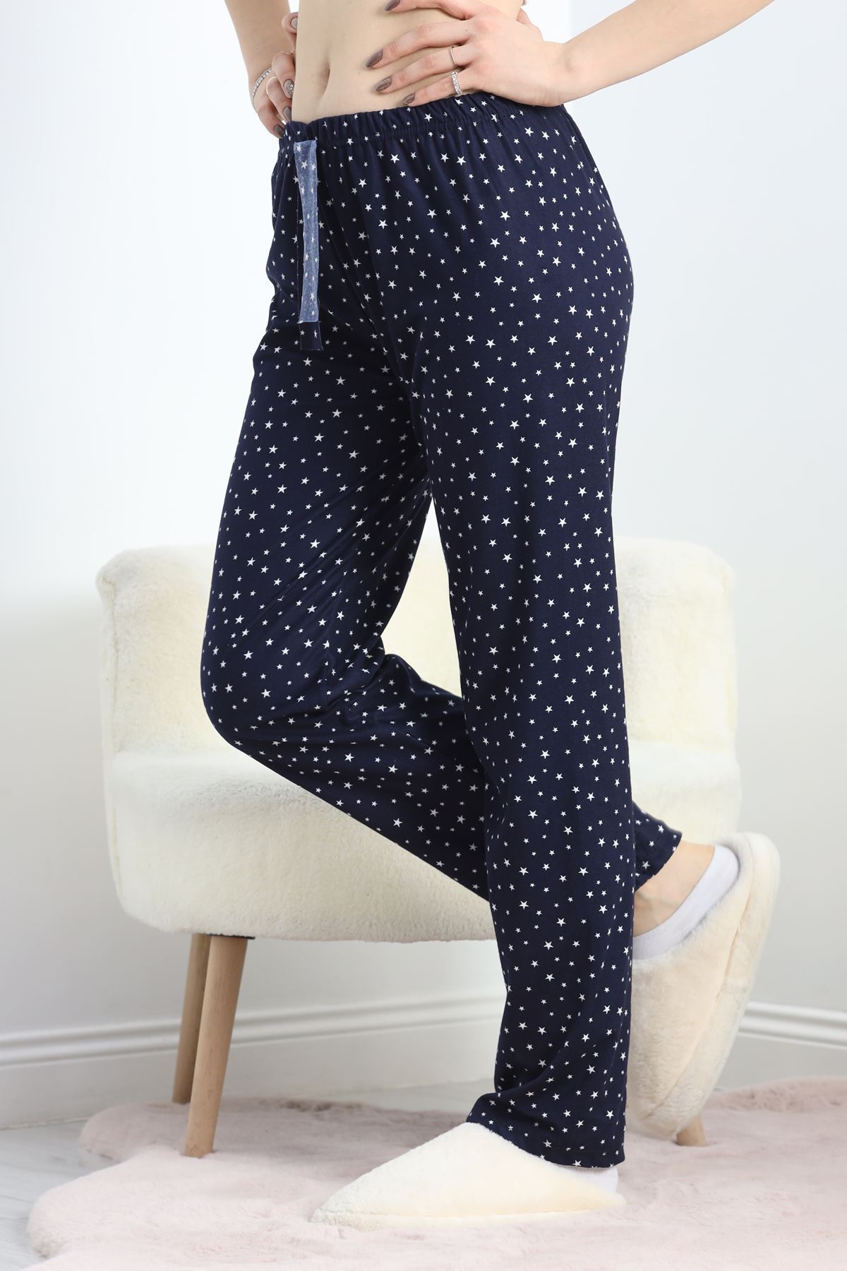 Desenli Süet Pijama Altı Laciyıldız - 103.1287.