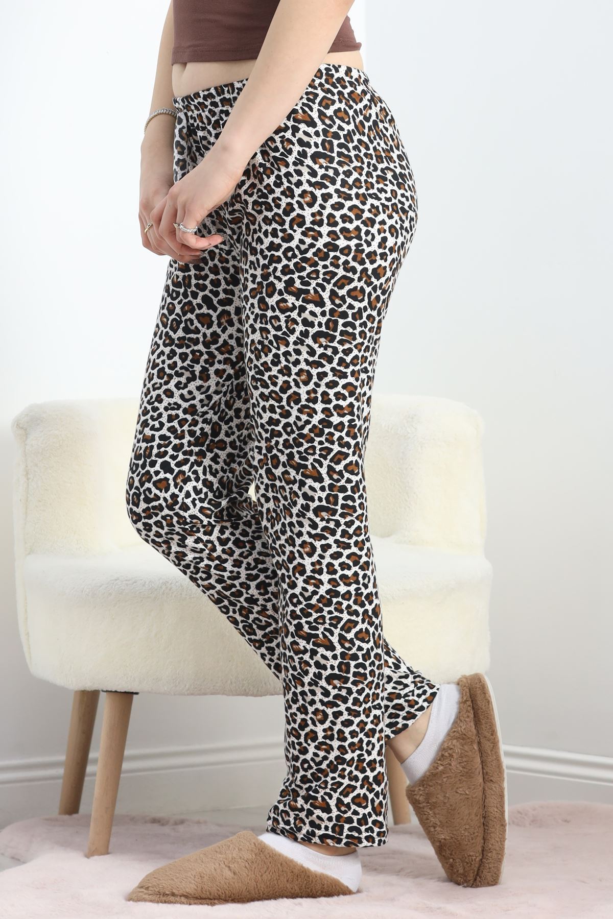 Desenli Süet Pijama Altı Leopar1 - 103.1287.