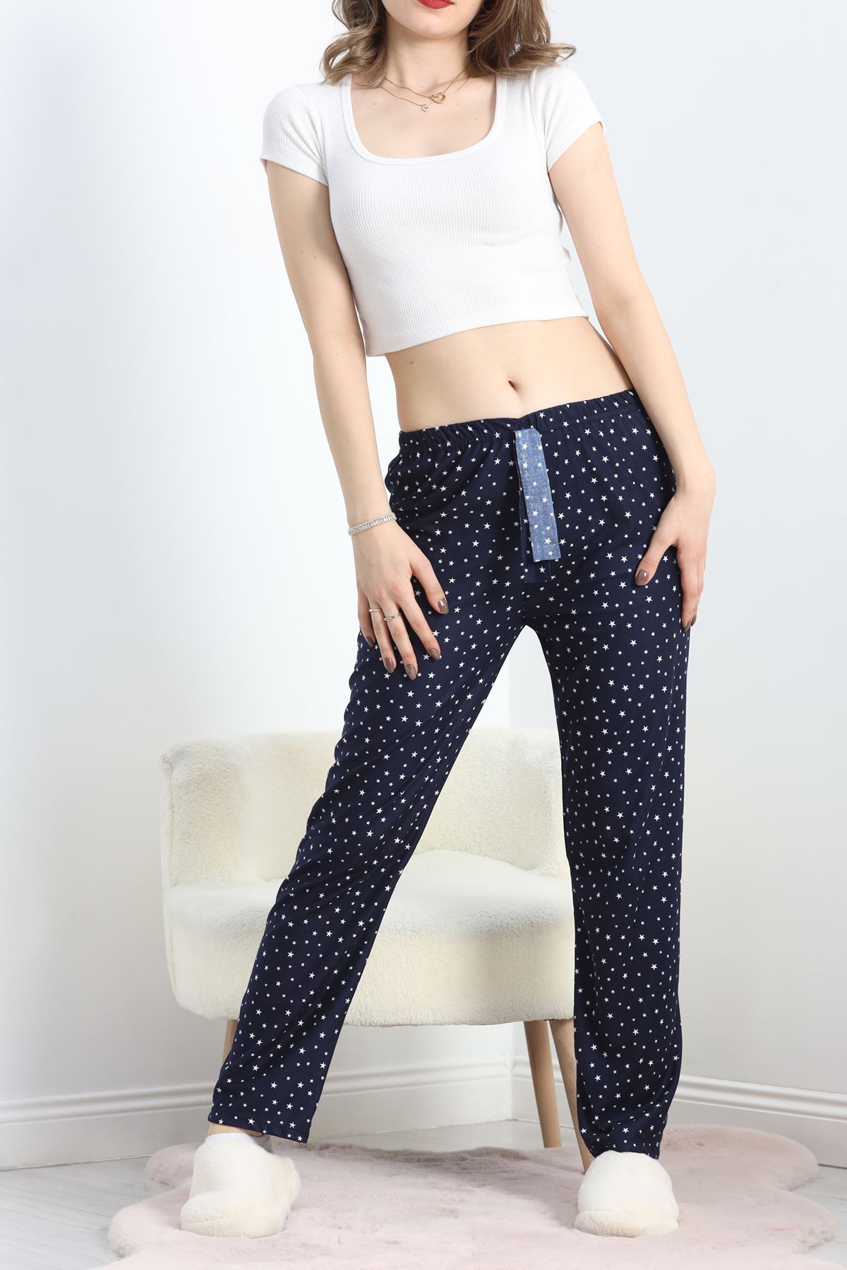 Desenli Süet Pijama Altı Laciyıldız - 103.1287.