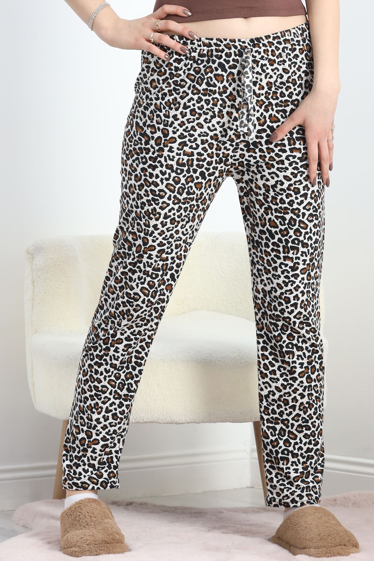 Desenli Süet Pijama Altı Leopar1 - 103.1287.