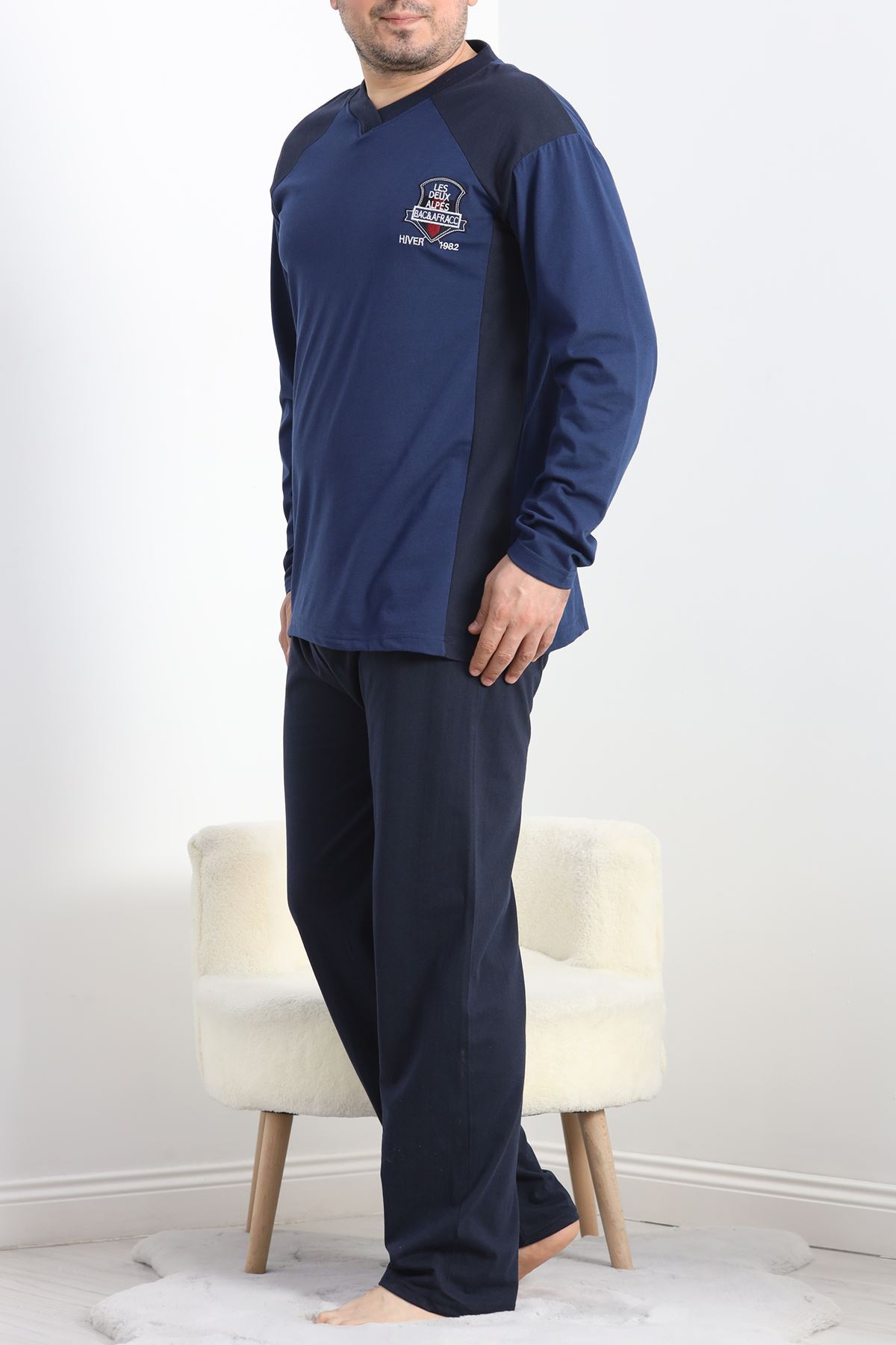 Erkek Pijama Takımı Lacivert - 20218.1838.
