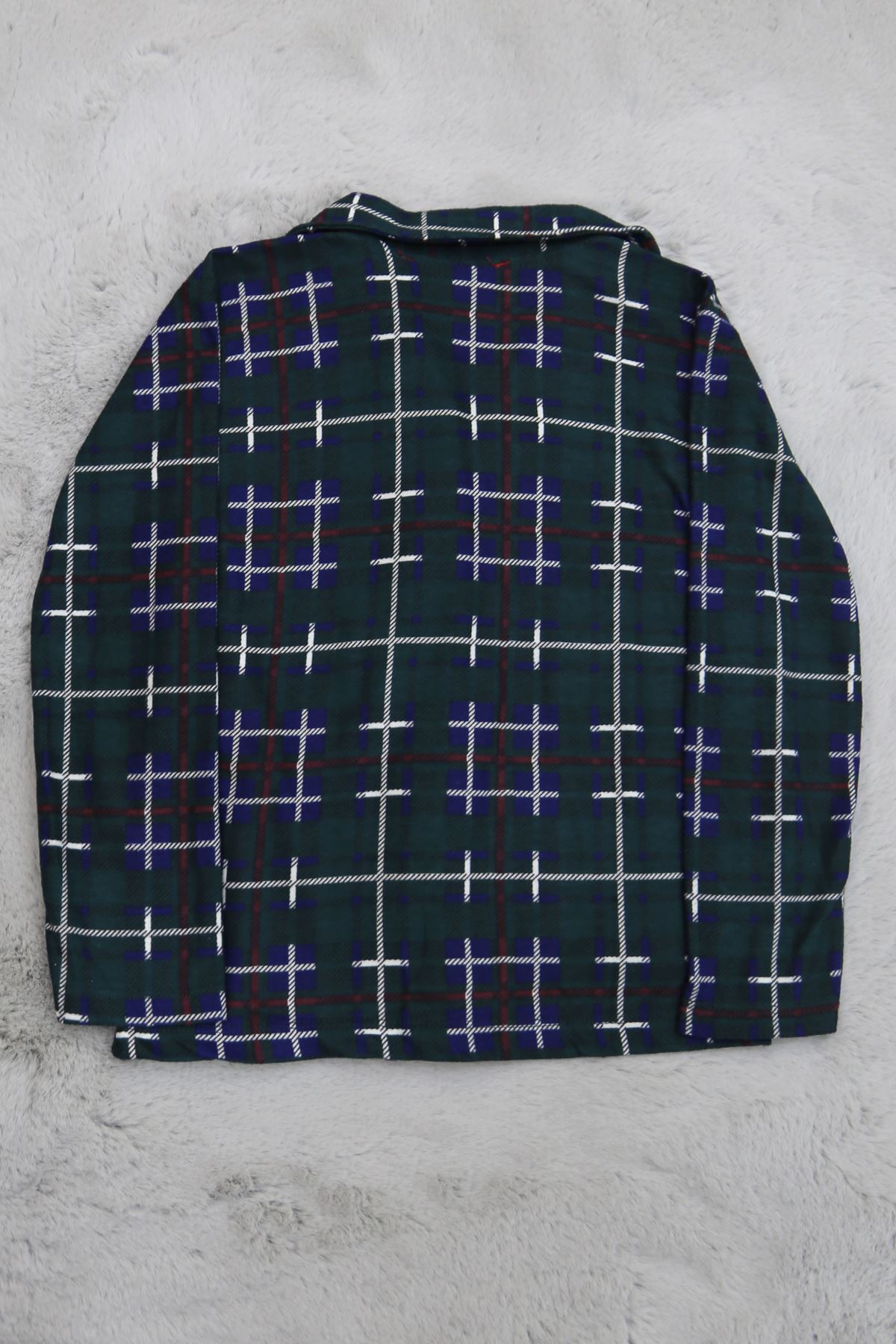3-7 Yaş Süet Çocuk Pijama Takımı Zümrüt - 19582.1913.