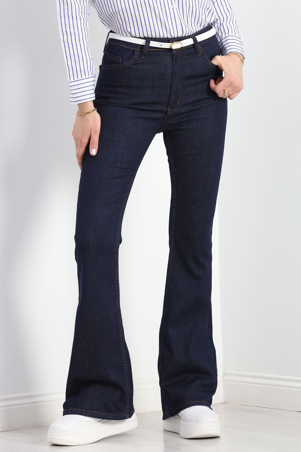 İspanyol Paça Kot Pantolon Koyumavi - 30069.1831.