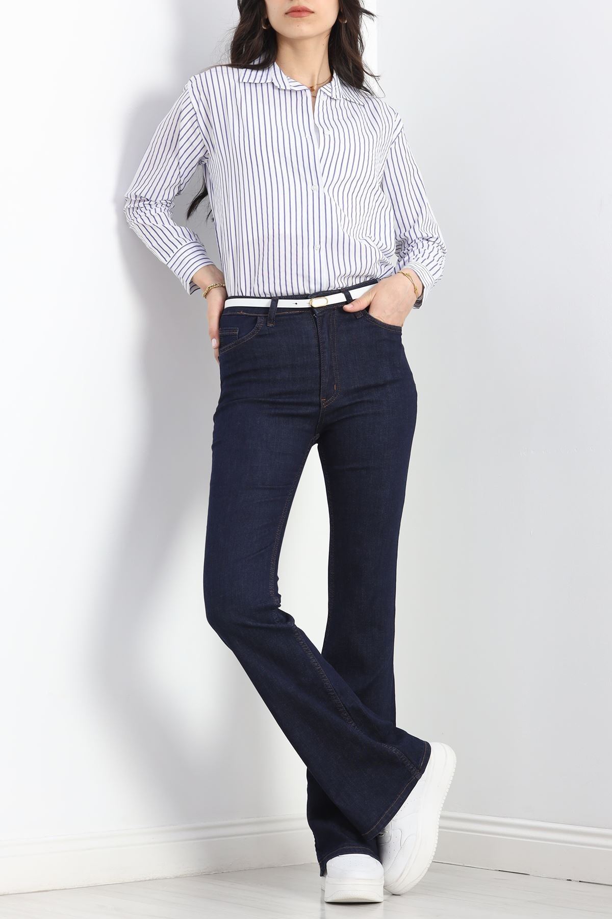 İspanyol Paça Kot Pantolon Koyumavi - 30069.1831.