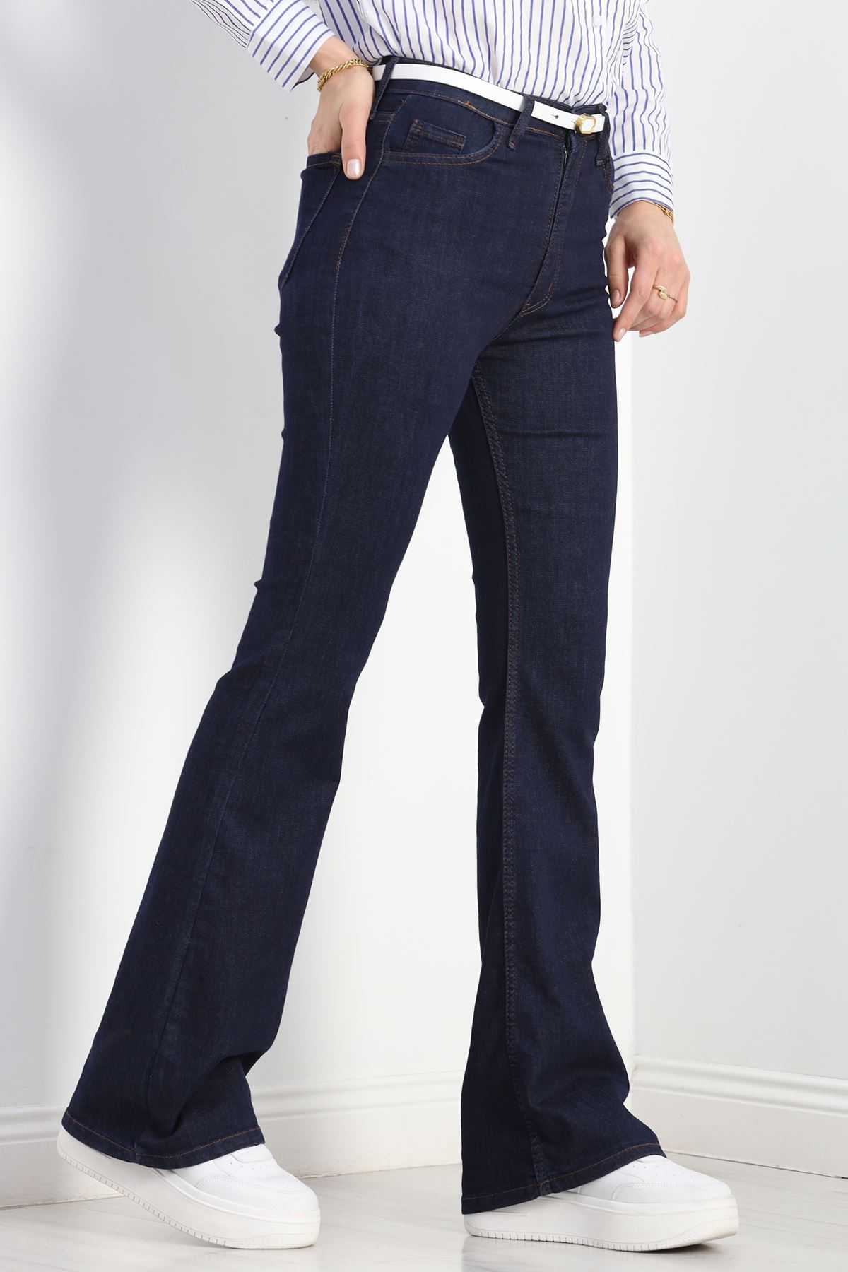 İspanyol Paça Kot Pantolon Koyumavi - 30069.1831.
