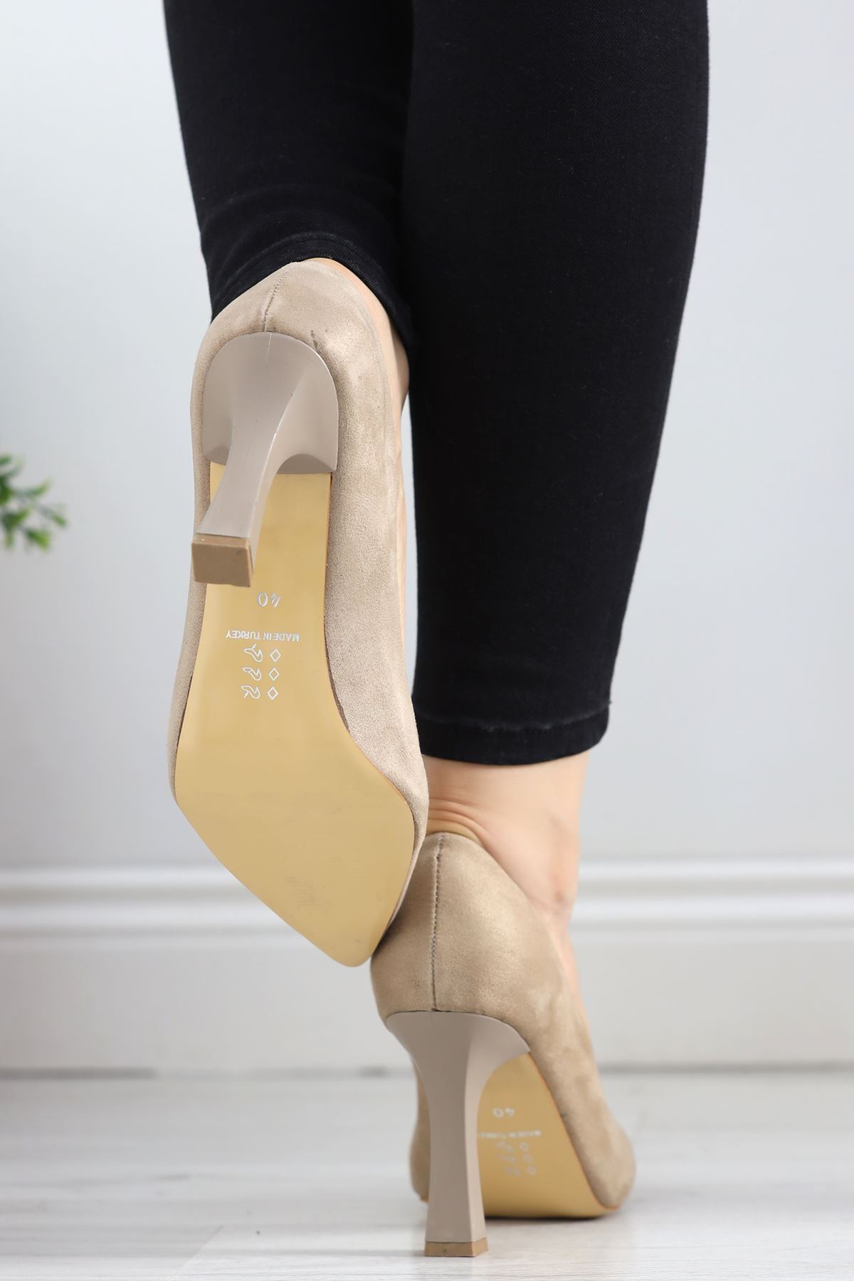8 Cm Topuklu Stiletto Süetvizon - 19716.264.
