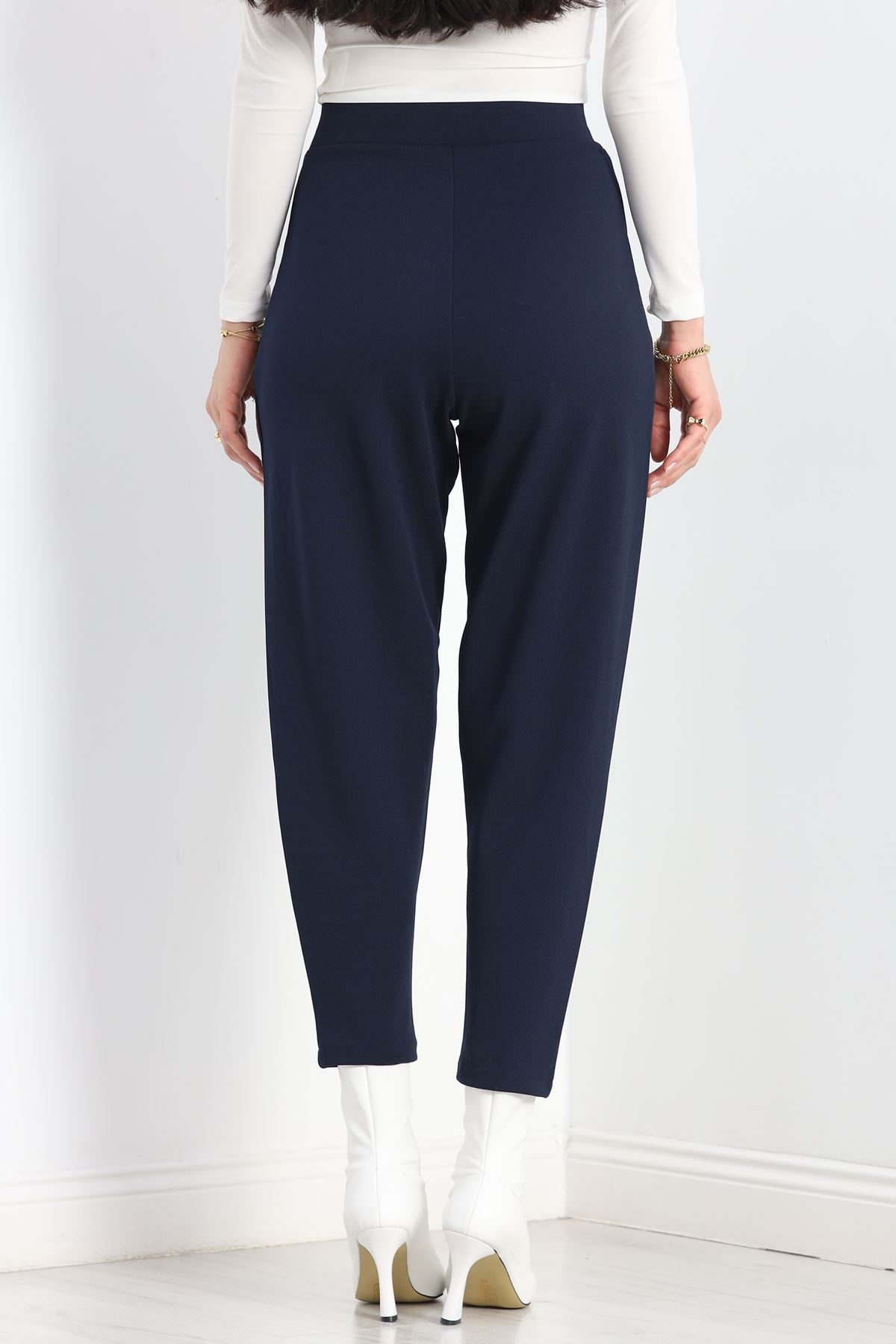 Zra Kumaş Balon Pantolon Lacivert - 50048.1865.