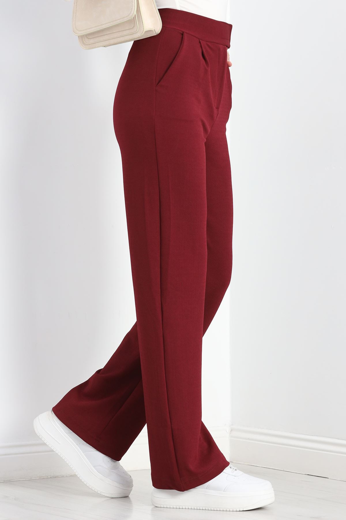 Cırtlı Pantolon Bordo - 2121.1254.