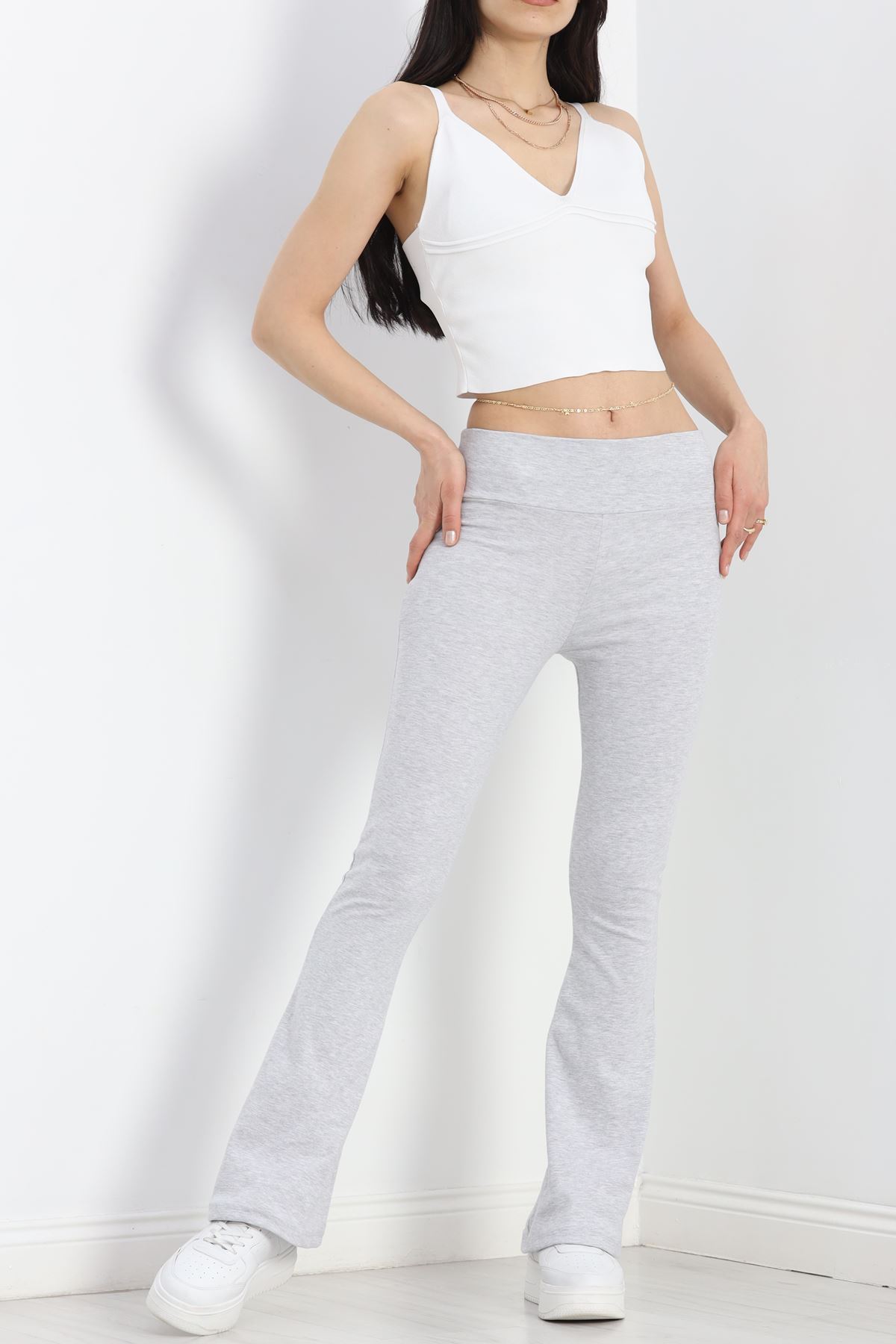 İspanyol Paça Pantolon Gri - 8635.1567.