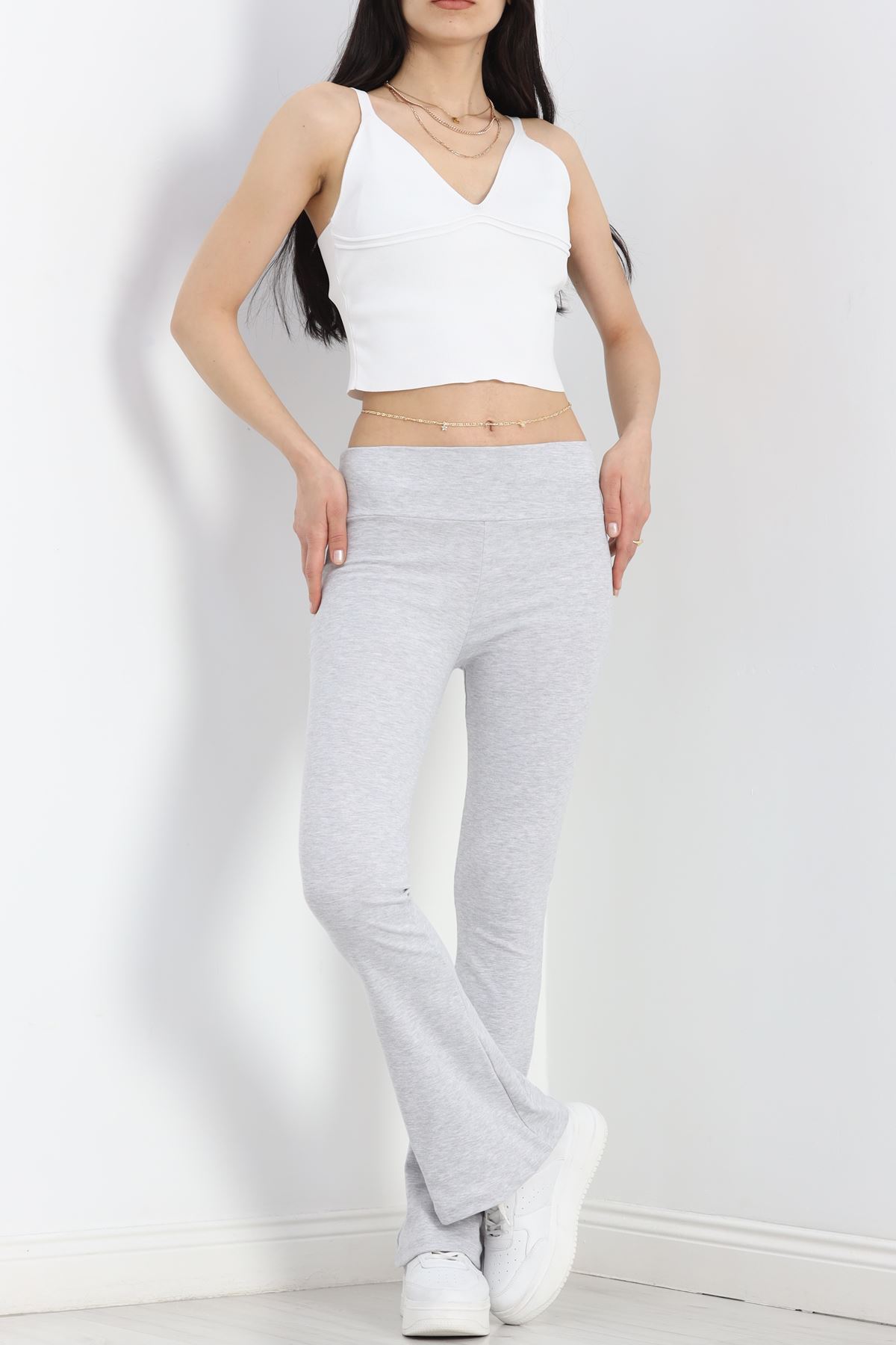 İspanyol Paça Pantolon Gri - 8635.1567.