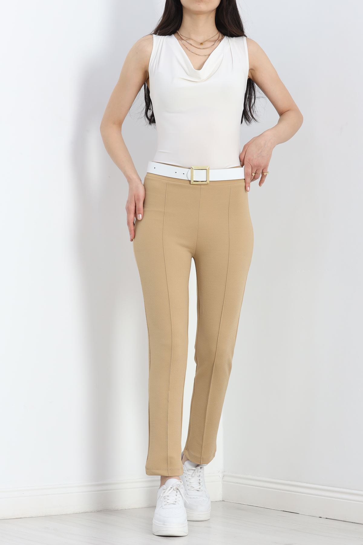 Zra Crep Çımalı Pantolon Camel - 19607.308.