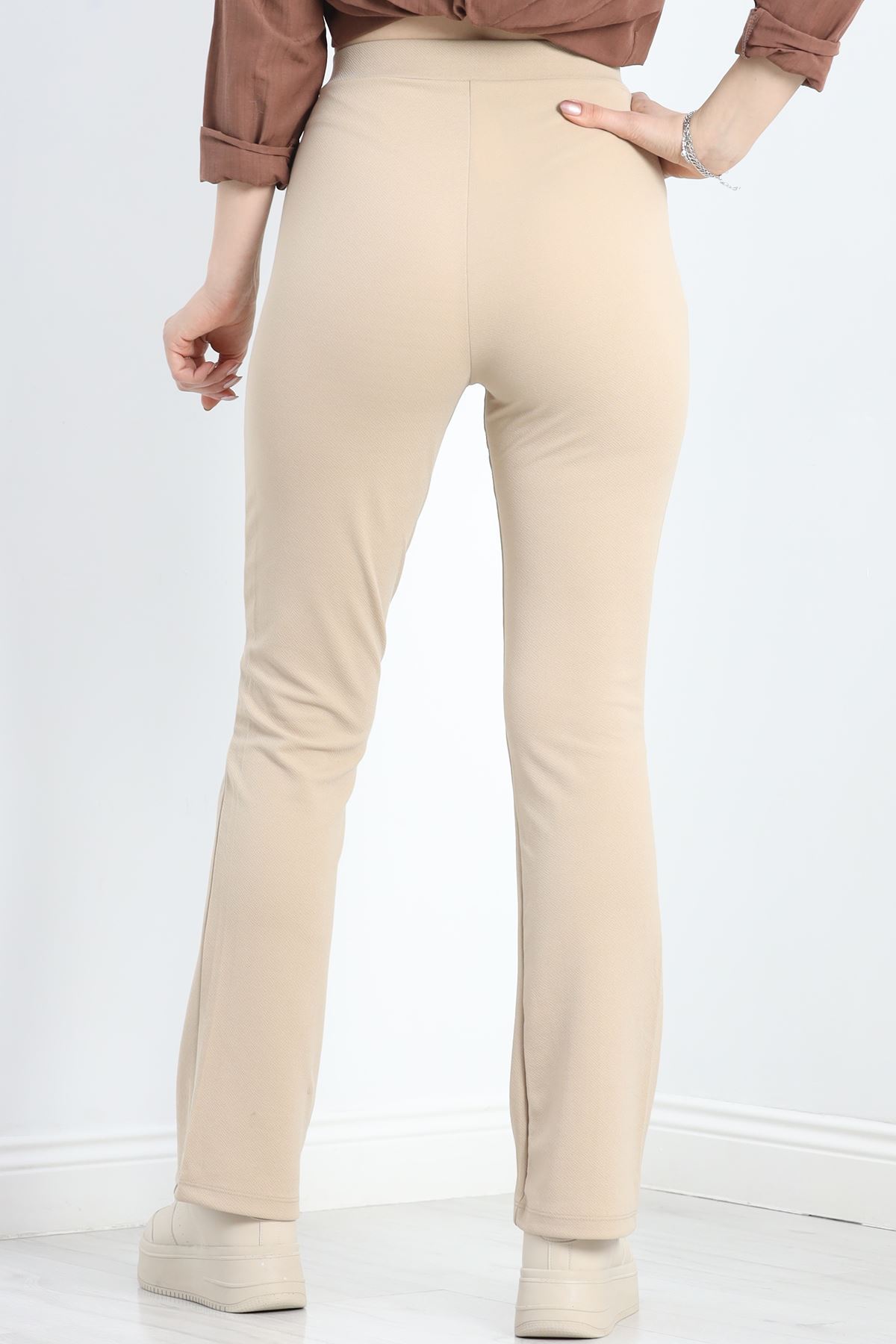 Zra Crep Çımalı Pantolon Vizon - 19607.308.