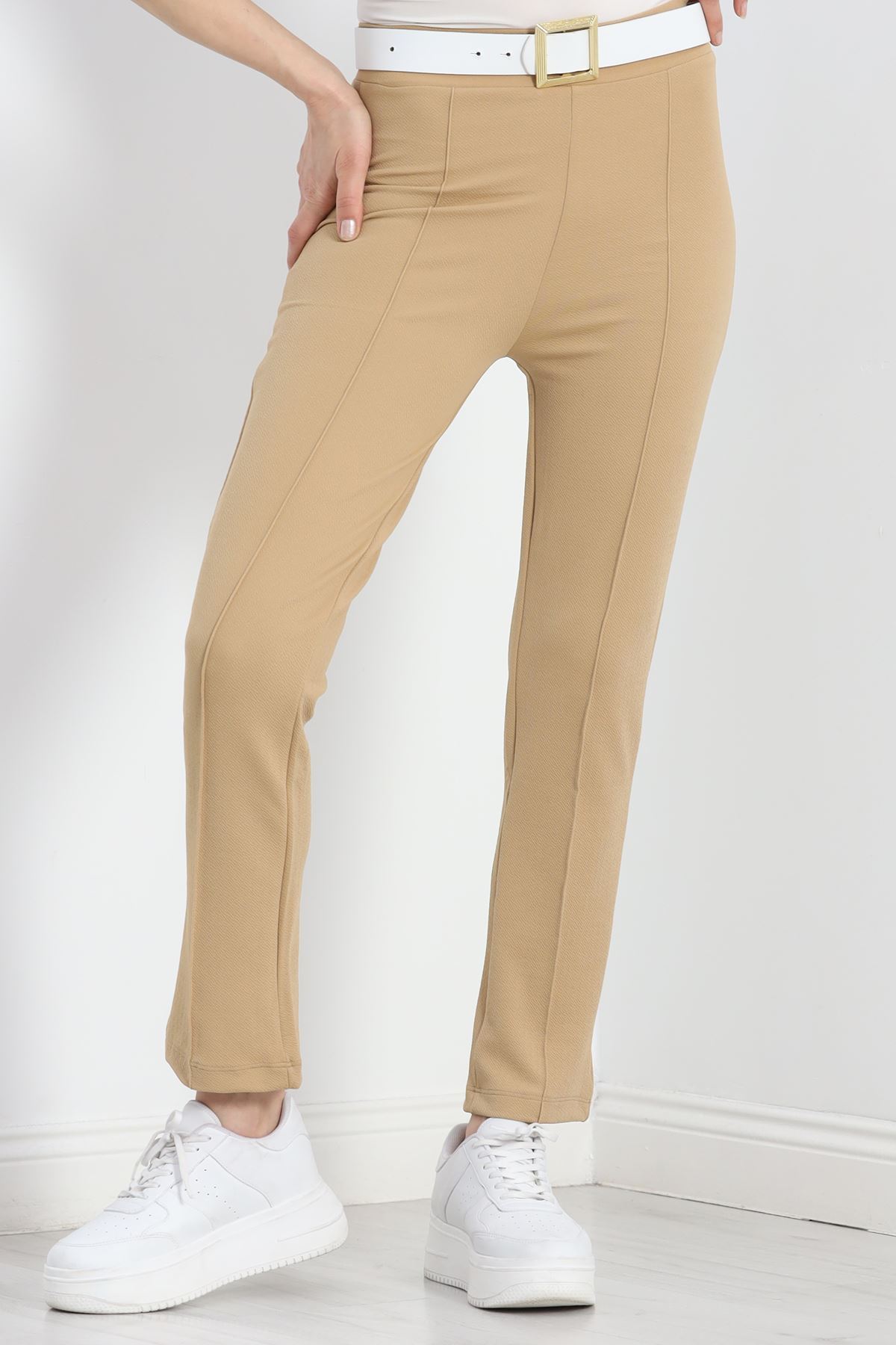 Zra Crep Çımalı Pantolon Camel - 19607.308.
