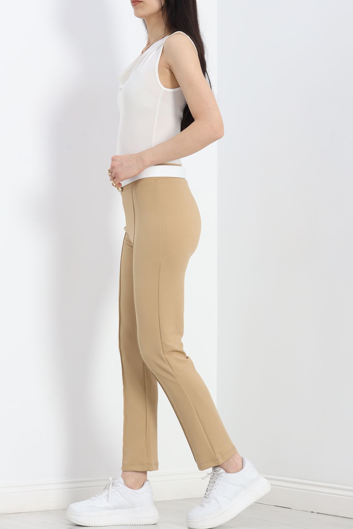 Zra Crep Çımalı Pantolon Camel - 19607.308.